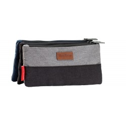 Estuche portatodo 3 bolsillos independientes
