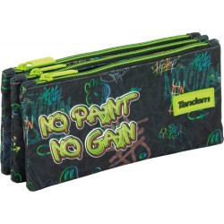 Independent 3 pockets Pencil pouch plus