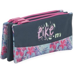 Independent 3 pockets Pencil pouch plus