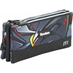 Independent 3 pockets Pencil pouch plus