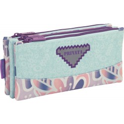 Independent 3 pockets Pencil pouch plus