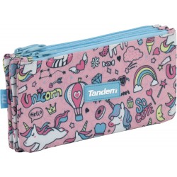 Estuche portatodo 3 bolsillos independientes