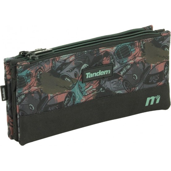 Independent 3 pockets Pencil pouch plus