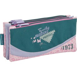 Independent 3 pockets Pencil pouch plus