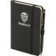 LIBRETA NEGRA VCF A5 CON BOLÍGRAFO METAL PAPEL LISO