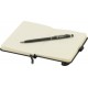 LIBRETA NEGRA VCF A5 CON BOLÍGRAFO METAL PAPEL LISO