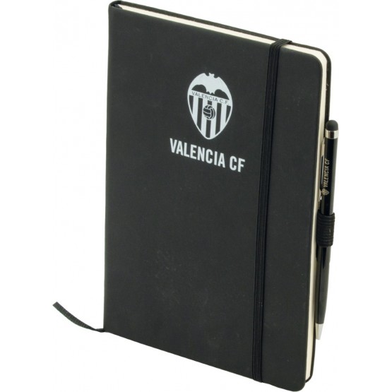 LIBRETA NEGRA VCF A6 BOLÍGRAFO METAL PAPEL LISO
