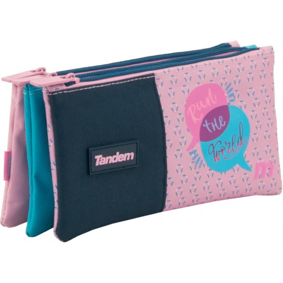 Independent 3 pockets Pencil pouch plus