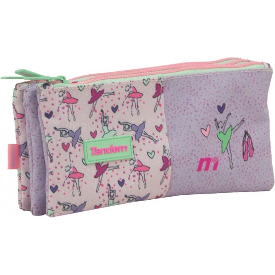 Independent 3 pockets Pencil pouch plus