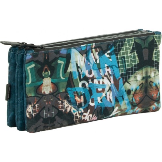 Independent 3 pockets Pencil pouch plus