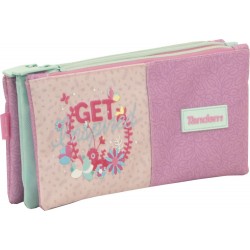 Independent 3 pockets Pencil pouch plus