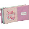 Independent 3 pockets Pencil pouch plus